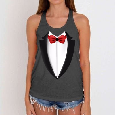 Wedding Tuxedo Women's Knotted Racerback Tank