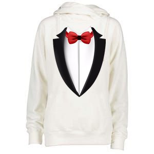 Wedding Tuxedo Womens Funnel Neck Pullover Hood