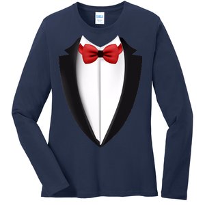 Wedding Tuxedo Ladies Long Sleeve Shirt