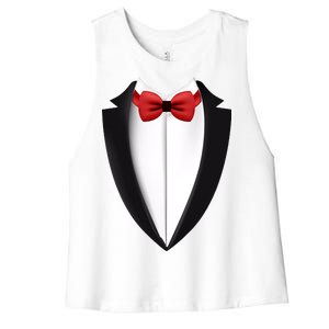 Wedding Tuxedo Women's Racerback Cropped Tank