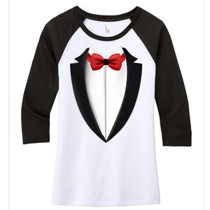 Wedding Tuxedo Women's Tri-Blend 3/4-Sleeve Raglan Shirt