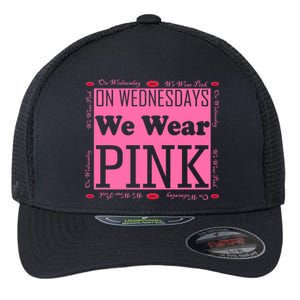 Wednesdays We Wear Pink Breast Cancer Flexfit Unipanel Trucker Cap