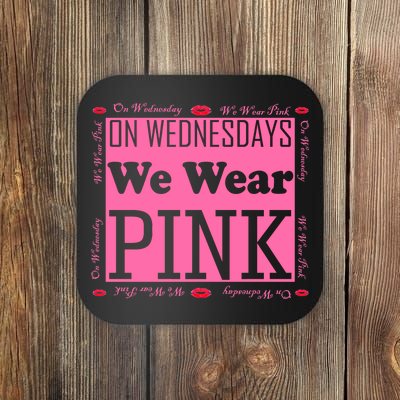 Wednesdays We Wear Pink Breast Cancer Coaster