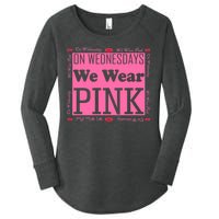 Wednesdays We Wear Pink Breast Cancer Women's Perfect Tri Tunic Long Sleeve Shirt