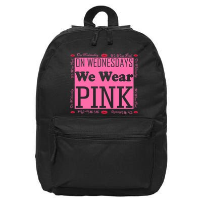 Wednesdays We Wear Pink Breast Cancer 16 in Basic Backpack