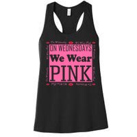 Wednesdays We Wear Pink Breast Cancer Women's Racerback Tank