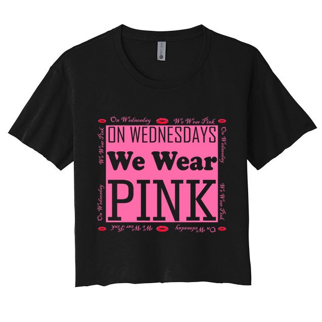 Wednesdays We Wear Pink Breast Cancer Crop Top