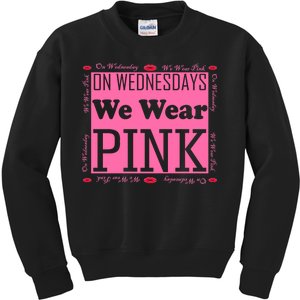 Wednesdays We Wear Pink Breast Cancer Kids Sweatshirt