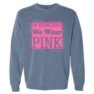 Wednesdays We Wear Pink Breast Cancer Garment-Dyed Sweatshirt