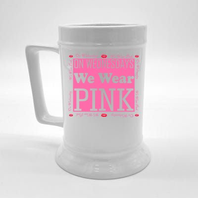 Wednesdays We Wear Pink Breast Cancer Beer Stein