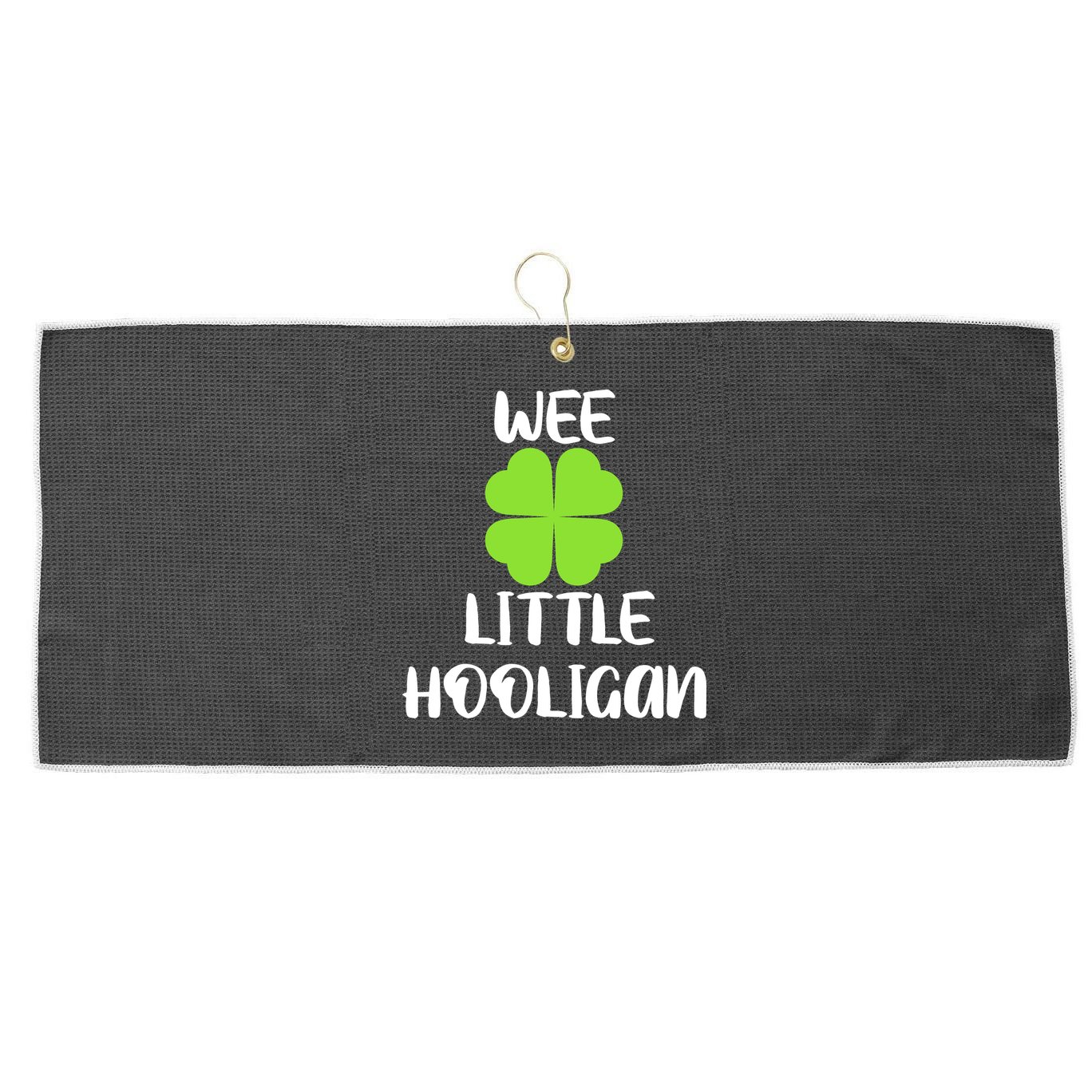 Wee little hooligan Large Microfiber Waffle Golf Towel