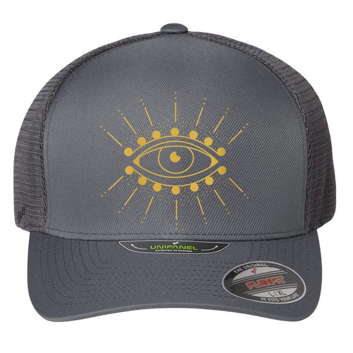 Womens Evil Eye Mystic Astrology Flexfit Unipanel Trucker Cap