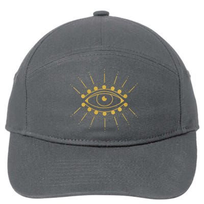 Womens Evil Eye Mystic Astrology 7-Panel Snapback Hat