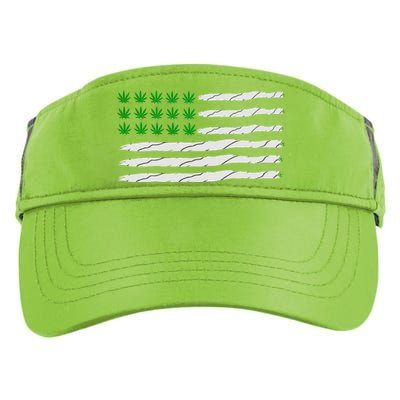 Weed American Flag Adult Drive Performance Visor