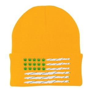 Weed American Flag Knit Cap Winter Beanie