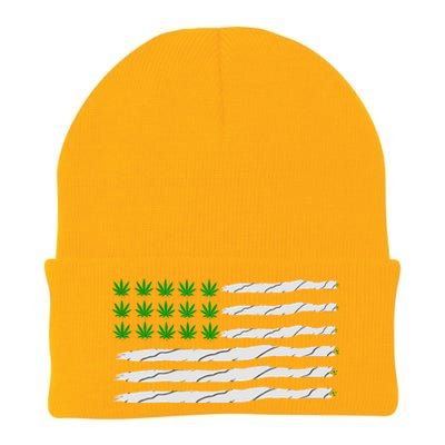 Weed American Flag Knit Cap Winter Beanie