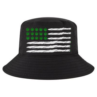 Weed American Flag Cool Comfort Performance Bucket Hat