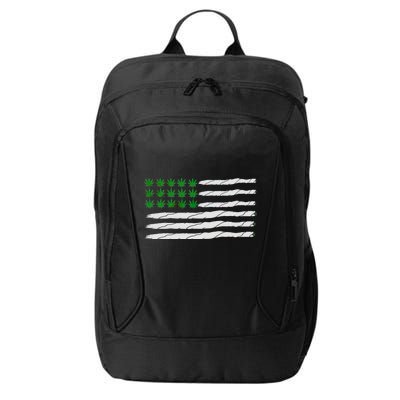 Weed American Flag City Backpack