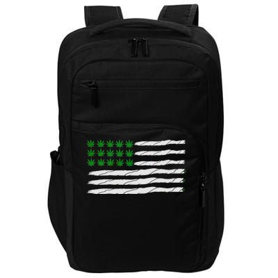 Weed American Flag Impact Tech Backpack