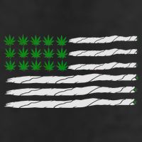Weed American Flag Adult Drive Performance Visor