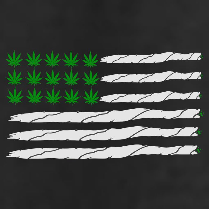 Weed American Flag Adult Drive Performance Visor