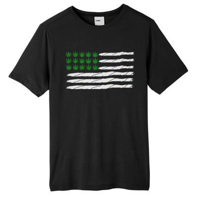 Weed American Flag Tall Fusion ChromaSoft Performance T-Shirt