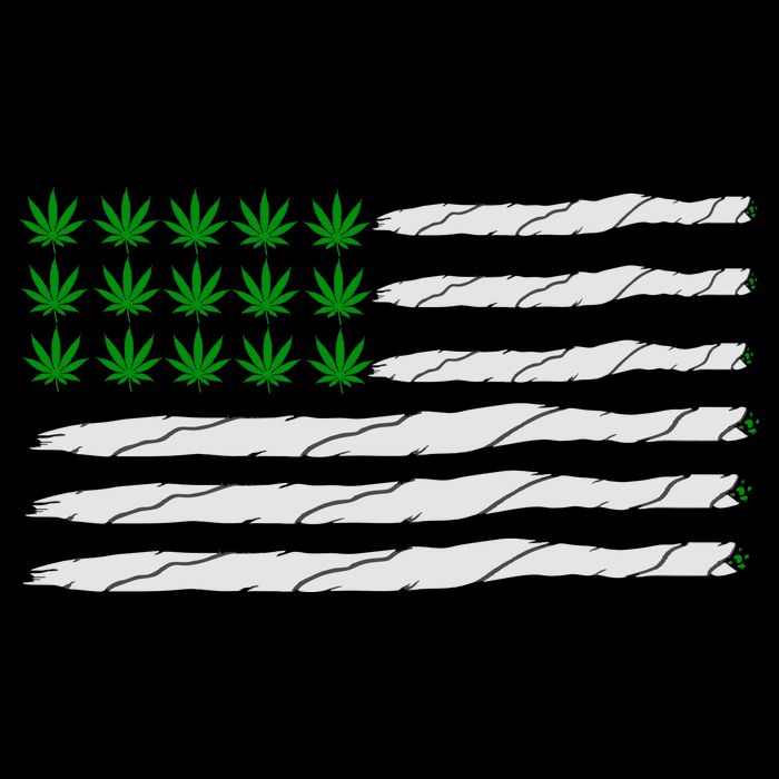 Weed American Flag Bag