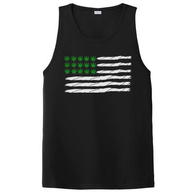 Weed American Flag PosiCharge Competitor Tank