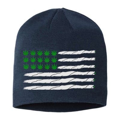 Weed American Flag Sustainable Beanie