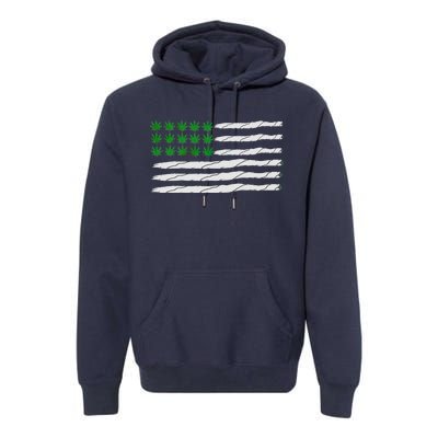 Weed American Flag Premium Hoodie