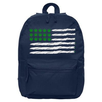 Weed American Flag 16 in Basic Backpack