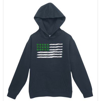 Weed American Flag Urban Pullover Hoodie