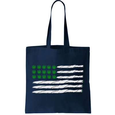 Weed American Flag Tote Bag