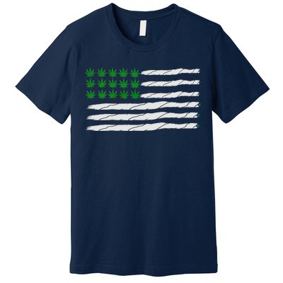 Weed American Flag Premium T-Shirt