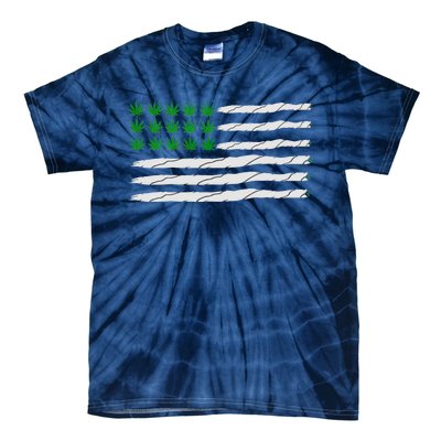 Weed American Flag Tie-Dye T-Shirt