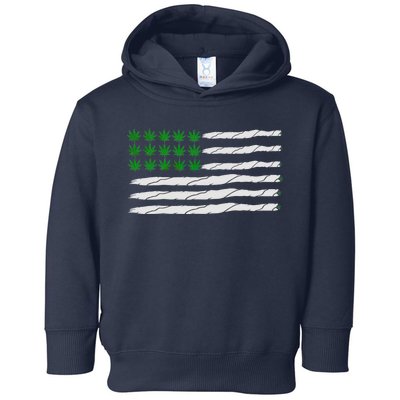 Weed American Flag Toddler Hoodie