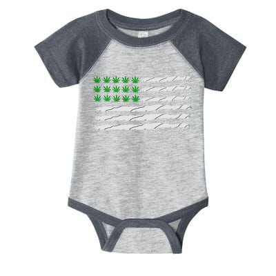 Weed American Flag Infant Baby Jersey Bodysuit