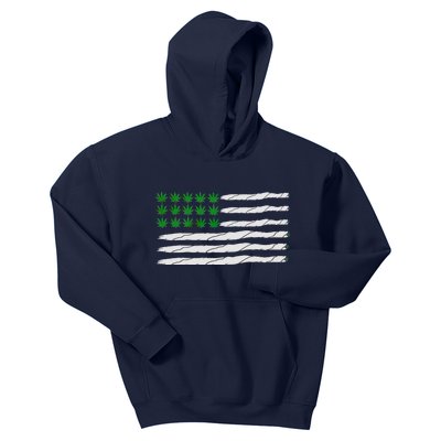 Weed American Flag Kids Hoodie