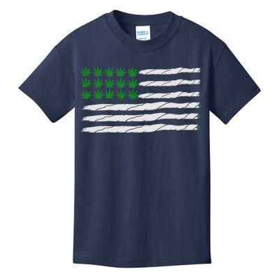 Weed American Flag Kids T-Shirt