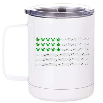 Weed American Flag 12 oz Stainless Steel Tumbler Cup