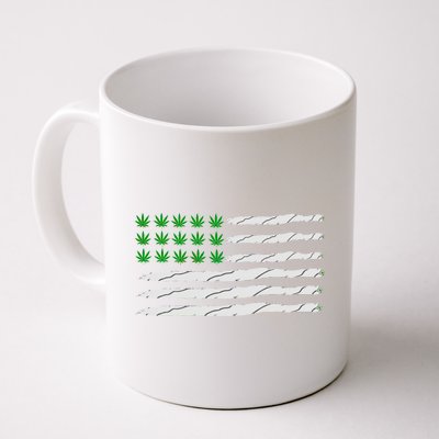 Weed American Flag Coffee Mug