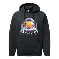 Weed Astronaut Performance Fleece Hoodie