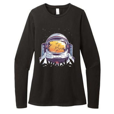 Weed Astronaut Womens CVC Long Sleeve Shirt