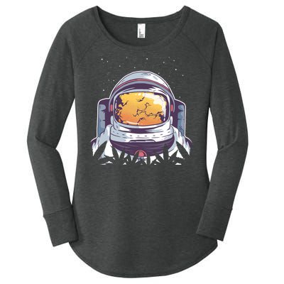 Weed Astronaut Women's Perfect Tri Tunic Long Sleeve Shirt