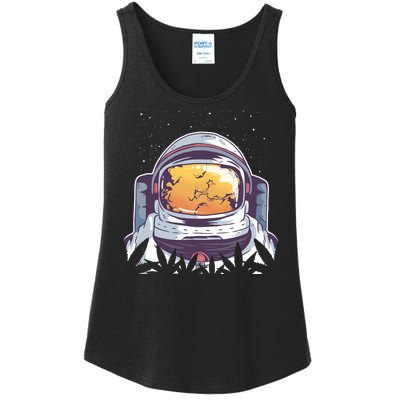 Weed Astronaut Ladies Essential Tank