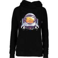 Weed Astronaut Womens Funnel Neck Pullover Hood