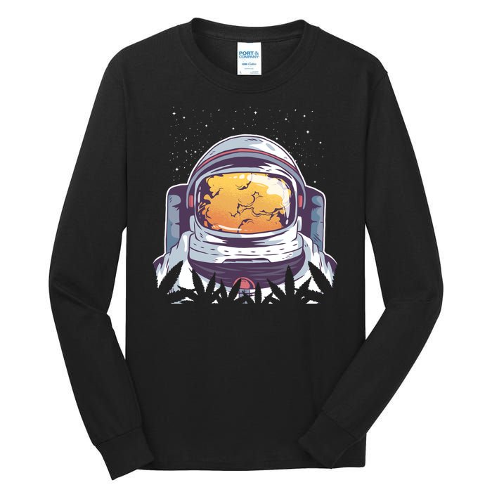 Weed Astronaut Tall Long Sleeve T-Shirt