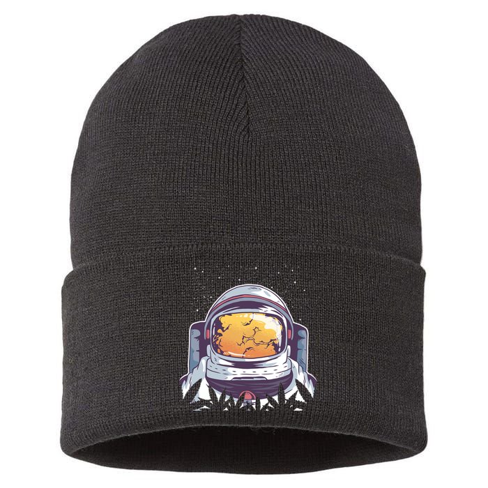Weed Astronaut Sustainable Knit Beanie