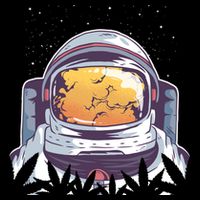 Weed Astronaut Baby Bodysuit
