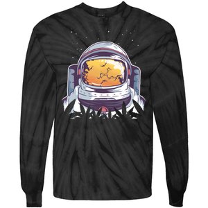 Weed Astronaut Tie-Dye Long Sleeve Shirt